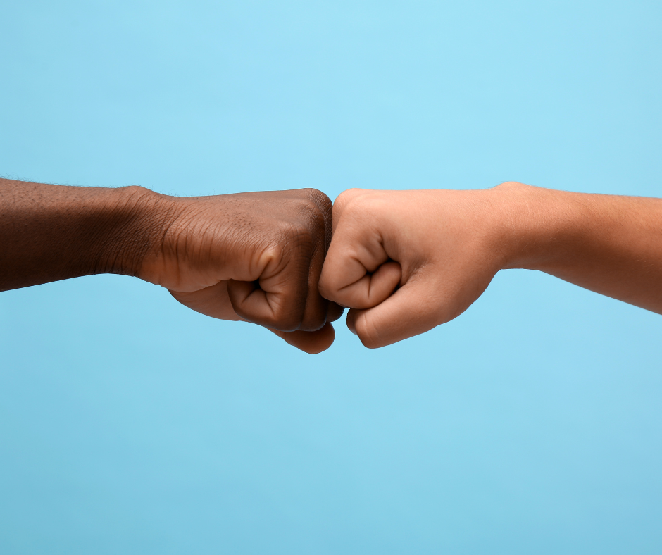 Website Value Respect Two fists bump.